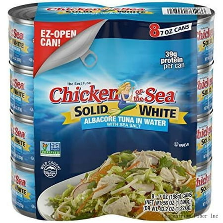 Solid White Albacore Tuna in Water  Wild Caught Tuna  7-ounce Cans (pack of 8)