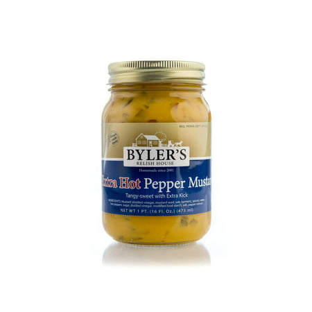 Byler S Relish House Extra Hot Pepper Mustard  2-Pack 16 Fl. Oz. Jars