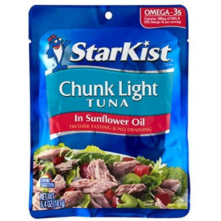Starkist Chunk Light Tuna in Sunflower Oil  6.4 Ounce (Pack of 6)