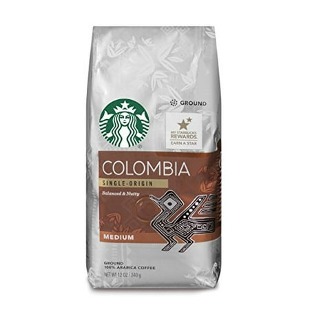 Starbucks Colombia Medium Roast Ground Coffee  12-Ounce Bag (Pack of 48)