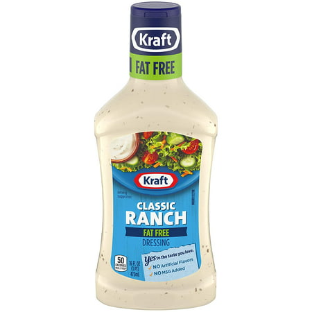 Kraft Fat Free Classic Ranch Dressing (16 Oz Bottles  Pack of 6)
