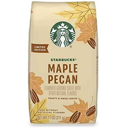 Starbucks Flavored Ground Coffee — Light Roast Coffee — Maple Pecan — Fall Limited Edition — 1 Bag (11 Oz)