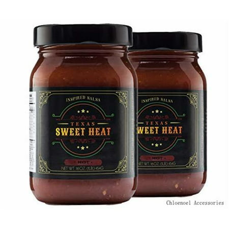 Gourmet Salsa | 2-pack of Hot-16 Oz. Jars | Gluten Free    All-natural Ingredients | Made with Sweet and Hot S and Superior Spices