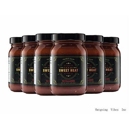 Gourmet Salsa | 6-pack of Hot-16 Oz. Jars | Gluten Free  Fresh  All-natural Ingredients | Made with Sweet and Hot Peppers and Superior Spices