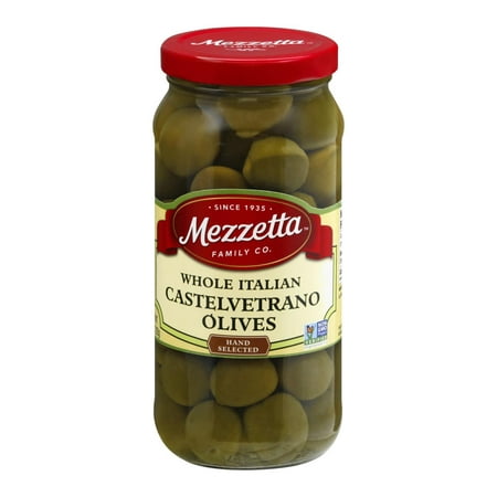 Mezzetta Italian Castelvetrano Whole Green Olives - Case of 6 - 10 Oz.