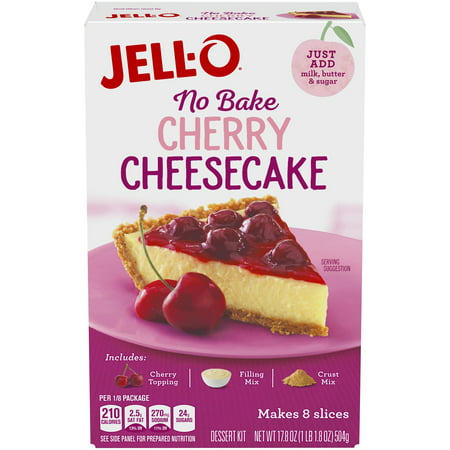 Jell-O No Bake Cherry Cheesecake Dessert Kit (17.8 Oz Boxes  Pack of 6)