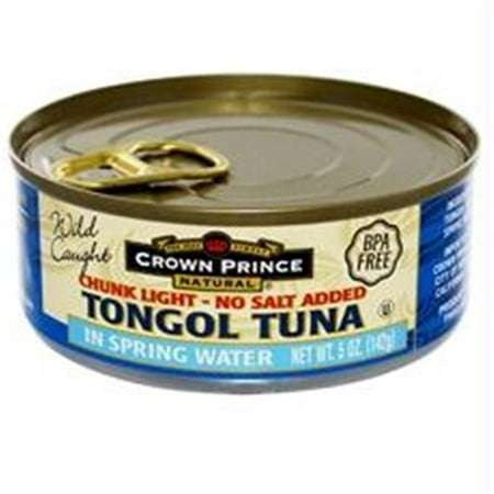 Crown Prince Natural Chunk Light Tongol Tuna in Spring Water 12x5oz