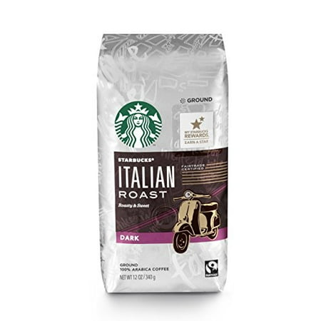 Starbucks Italian Roast Dark Roast Ground Coffee  12-Ounce Bag (Pack of 20)