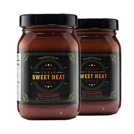 Gourmet Salsa | 2-pack of Hot-16 Oz. Jars | Gluten Free  Fresh  All-natural Ingredients | Made with Sweet and Hot Peppers and Superior Spices
