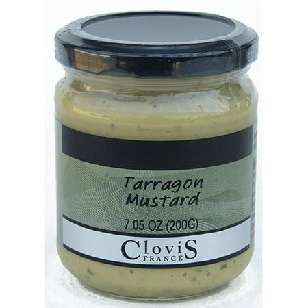 Clovis France Tarragon Mustard - 7 Oz (200 G) French Gourmet Mustard and Tarragon