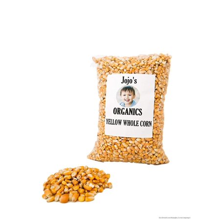 Jojo S Organics Certified Organic Yellow Whole Corn | Corn Maize Bulk Grains 5 Lbs Great for Tamale Masa Tortillas Muffins Chowder 100% Product of USA