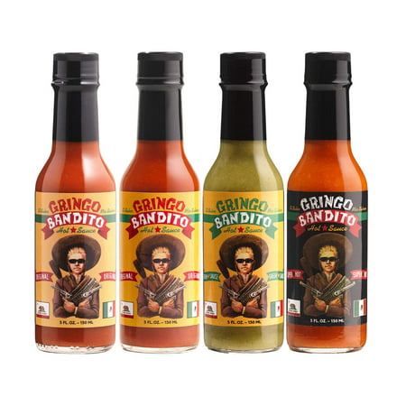 Gringo Bandito O.G. Hot Sauce Variety Pack  5 Oz (4 Pack) 5 Fl Oz (Pack of 4)