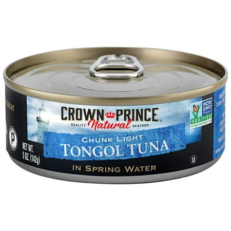 Crown Prince Natural Chunk Light Tongol Tuna in Spring Water  5 Ounce Cans (Pack of 12)
