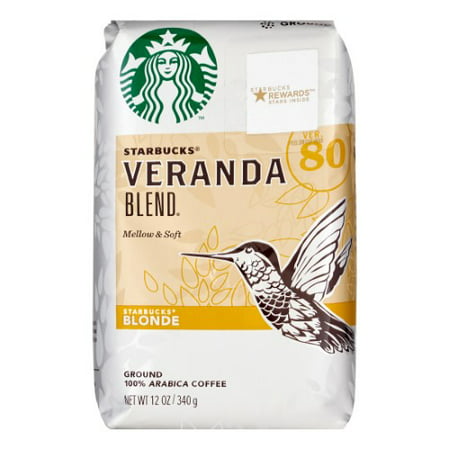 Starbucks Blonde Roast Ground Coffee Veranda Blend 12 Oz (Pack of 4)