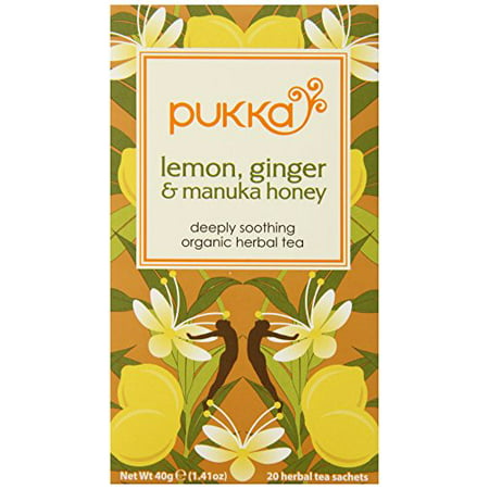 Pukka Organic Lemon  Ginger & Manuka Honey Herbal Tea 20 Sachets (pack of 6)