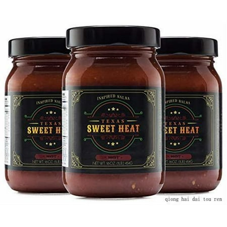 Gourmet Salsa | 3-pack of Hot-16 Oz. Jars | Gluten Free  Fresh  All-natural Ingredients | Made with Sweet and Hot Peppers and Superior Spices