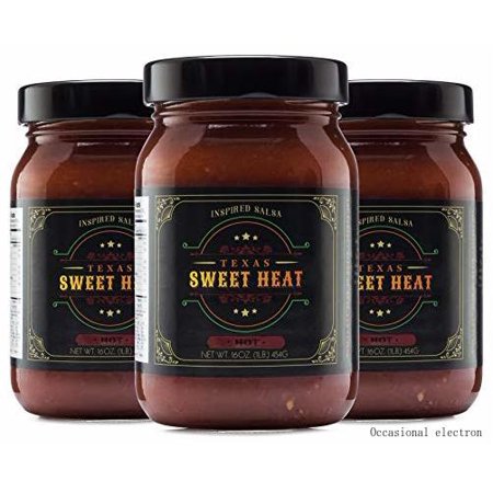 Gourmet Salsa | 3-pack of Hot-16 Oz. Jars | Gluten Free  Fresh  All-natural Ingredients | Made with Sweet and Hot Peppers and Superior Spices