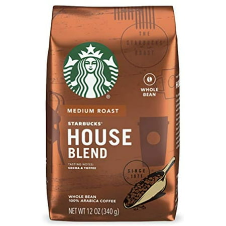Starbucks Medium Roast Whole Bean Coffee — House Blend — 1 Bag (12 Oz.)