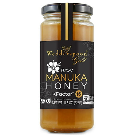 Wedderspoon Gold Raw Manuka Honey KFactor 16 -- 11.5 Oz
