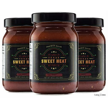 Gourmet Salsa | 3-pack of Hot-16 Oz. Jars | Gluten Free  Fresh  All-natural Ingredients | Made with Sweet and Hot Peppers and Superior Spices