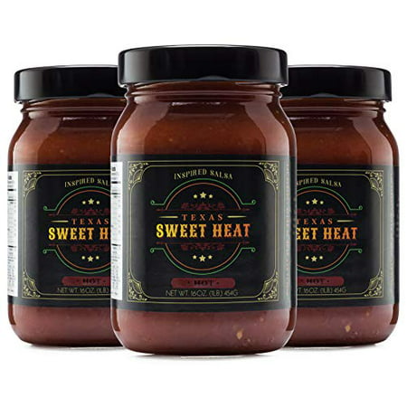 Gourmet Salsa | 3-pack of Hot-16 Oz. Jars | Gluten Free  Fresh  All-natural Ingredients | Made with Sweet and Hot Peppers and Superior Spices