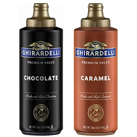 Ghirardelli Chocolate and Caramel Sauces 16 Oz Squeeze Bottles