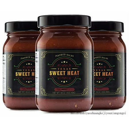 Gourmet Salsa | 3-pack of Hot-16 Oz. Jars | Gluten Free    All-natural Ingredients | Made with Sweet and Hot S and Superior Spices