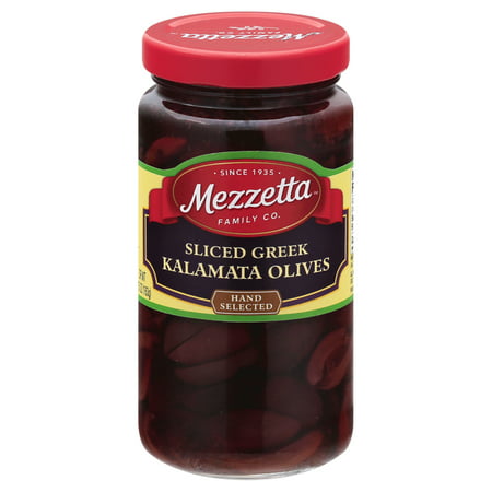 Mezzetta Sliced Greek Kalamata Olives - Case of 6 - 5.75 OZ