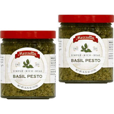 Mezzetta Simple  Rich  Real Basil Pesto  2-Pack 6.25 Oz. (177g) Jars 712808