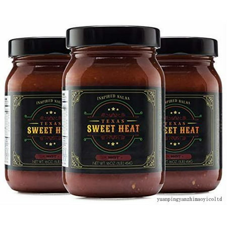 Gourmet Salsa | 3-pack of Hot-16 Oz. Jars | Gluten Free  Fresh  All-natural Ingredients | Made with Sweet and Hot Peppers and Superior Spices