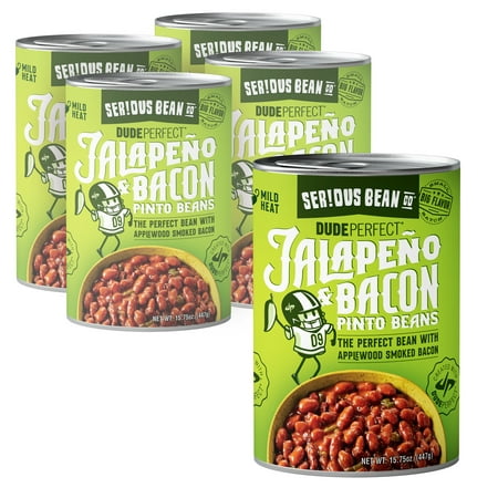 SERIOUS Bean Co Jalapeno & Bacon Pinto Beans  4-pack of 15.75 Oz Cans