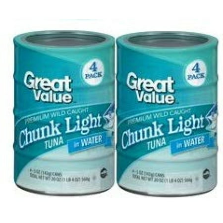 BcTlyInc Chunk Light Tuna in Water  5 Oz  4 Count (Pack of 2)