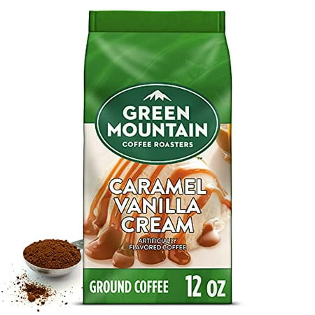 Green Mountain Coffee Roasters Caramel Vanilla Cream  Ground Coffee  Flavored Light Roast  Bagged 12 Oz