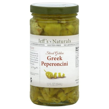 Jeff S Naturals Sliced Golden Greek Peperoncini (Pack of 6)