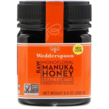 (4 Pack) Wedderspoon Raw Monofloral Manuka Honey Kfactor 16 250G/8.8oz
