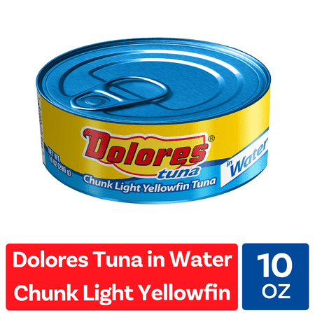 (4 Pack) Dolores® Tuna in Water  Chunk Light Yellowfin Tuna in Water  10.4 Oz Aluminum Can