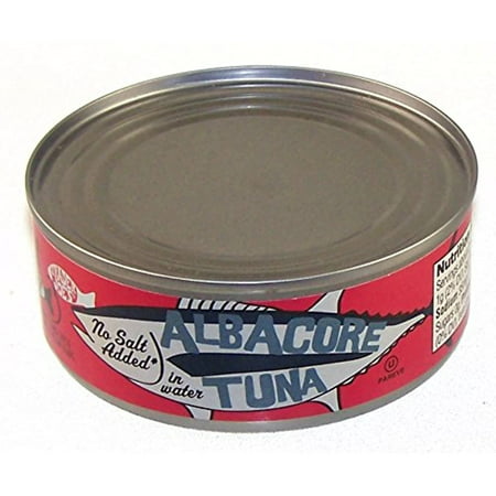 TJ Albacore Solid White Tuna in Water No Salt Added 5 Oz Cans (Pack of 3)