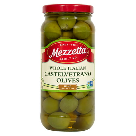 (6 Pack)Mezzetta Italian Castelvetrano Whole Green Olives  10 Oz.