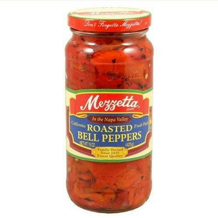 6 Pack: Mezzetta Roasted Red Bell Peppers 1 Jar - 16 Oz: Sweet Peppers Produce