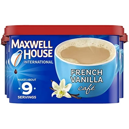 Maxwell House International French Vanilla Café-Style Instant Coffee Beverage Mix (4 Ct Pack  8.4 Oz Canisters)