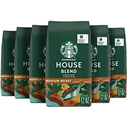 Starbucks House Blend Medium Roast Ground Coffee  12-Ounce Bag (Pack of 6) House 12 Ounce (Pack of 6)