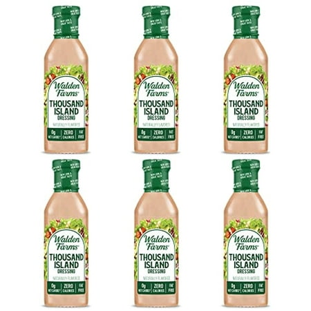 Walden Farms Sugar Free Thousand Island Dressing  12 Fl Oz (Pack of 6)