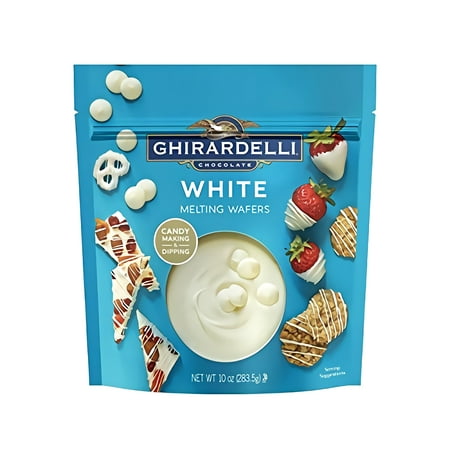 Ghirardelli White Vanilla Flavored Melting Wafers  10 OZ Bag (6 Count)