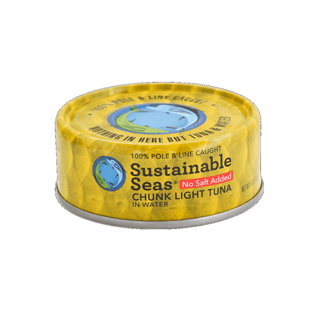 Sustainable Seas Chunk Light Tuna in Water No Salt Added  5 Oz [Pack of 12]