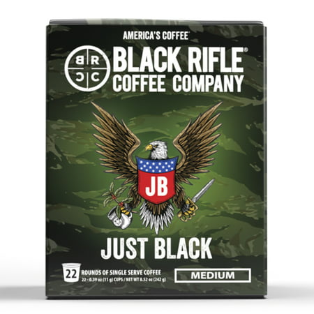 Black Rifle Coffee Company Just Black Medium Roast Coffee Pods - 22ct