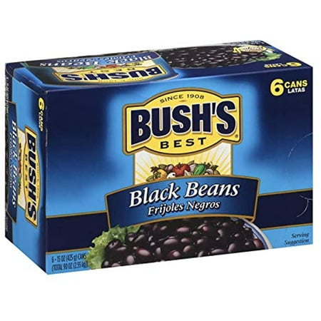 BUSH S Best Black Beans 15 Oz (Pack of 6)