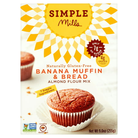 Simple Mills Banana Muffin & Bread Almond Flour Mix  9 Oz  6 Pack