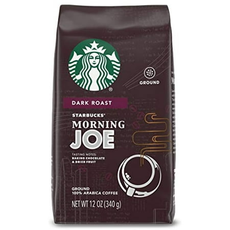 Starbucks Dark Roast Ground Coffee — Morning Joe — 100% Arabica — 1 Bag (12 Oz.)