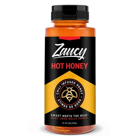Zaucy Hot Honey  Sweetness with Heat  100% Pure Honey  Holly Honey  All-Natural  Raw and Unfiltered (12 Oz)