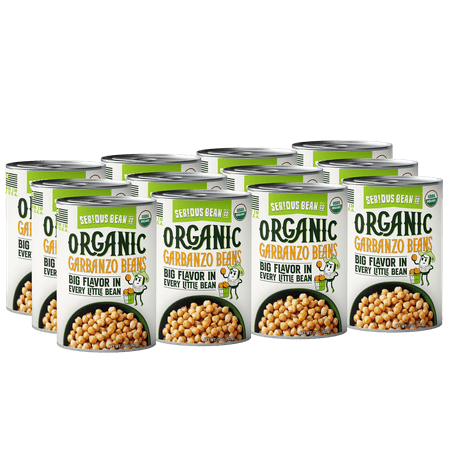 (12 Cans) Serious Bean Co Organic Garbanzo Beans  15 Oz
